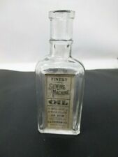 Antique 19th Century Sperm Sewing Machine Oil Bottle with Label C.L. Cotton Earl picture