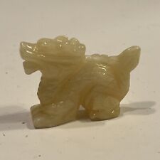 Small Hand Carved Chinese Dragon Yellow Calcite Estate Find picture