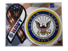 (2 Pack) U.S. Navy Emblem & Ribbon 4