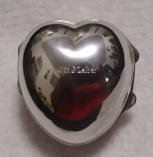 Judith Leiber 925 sterling silver puffy heart pill box picture