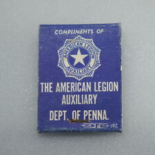 American Legion Auxiliary Dept. of Penna Matchbook Vintage Cover Unstruck picture
