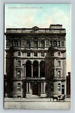 Indianapolis IN-Indiana, Columbia Club Building, Horse Buggy Vintage Postcard picture