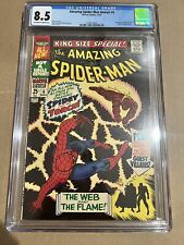 Amazing Spider-Man Annual #4 CGC 8.5 VF+ Human Torch Wizard & Mysterio 1967 picture