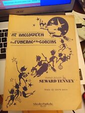 1936 Funeral of the Goblins Original Halloween Sheet Music Witch Black Cat Spook picture