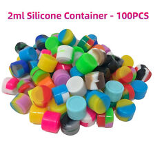 2ml Silicone Container Jar Non-Stick Mixed colors Round Wholesale lot 100pcs picture