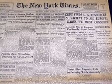 1947 OCTOBER 19 NEW YORK TIMES - ARAB & ZIONIST PARTITION CLASH - NT 3280 picture