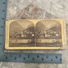 Antique Stereopticon Card Interlaken Et Al Jungfrau Switzerland Alps Houses  picture