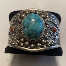 VINTAGE  Navajo Sterling- Turquoise Cuff Bracelet picture