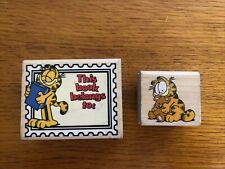 2 Vintage GARFIELD Stamps: Pooky A301C Ink Stampede & Bookplate A697E picture