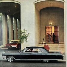 Vintage 1964 Cadillac Black Red Advertisement Ad Valet Opening Door for Couple picture