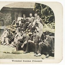 Wounded WW1 Russian Prisoners Stereoview c1915 Captured Soldiers World War G437 picture