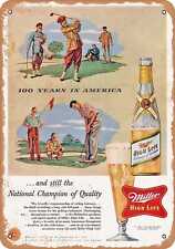 Metal Sign - 1955 Miller Beer and Golf - Vintage Look picture