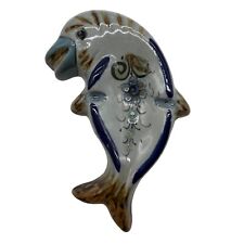 Talavera Hand Painted Ceramic Dolphin Ashtray Made in Mexico picture
