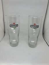 Heineken. 25L Glasses 8oz Set of 2 Glasses Red Star. Bubbles Etc picture