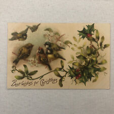 Christmas Postcard Post Card Vintage Embossed Antique 1909 Postmark picture