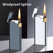 Ultra-thin Windproof Metal Flint Lighters Gas Lighter Butane Turbo Jet Lighter picture