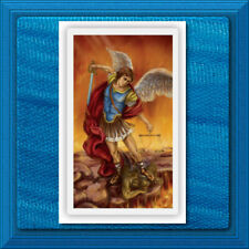 Saint Michael LAMINATED Wallet Size Holy Catholic Card Prayer St. the Archangel picture