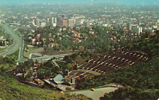 Hollywood CA, Hills, Bowl, Freeway, Los Angeles, Aerial View, Vintage Postcard picture
