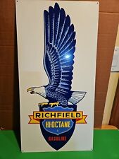 Richfield Hi Octane Gasoline Metal Sign 12 In By 24 In picture