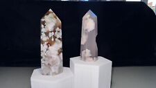 Cherry Flower Agate Tower,Quartz Crystal,Metaphysical,Reiki,Decor,Unique Gift picture