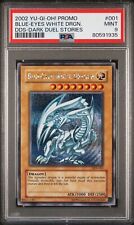 2002 YU-GI-OH DDS-DARK DUEL STORIES 001 BLUE-EYES WHITE DRAGON PSA 9 MINT PROMO picture