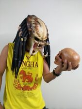 Classic LATEX The PREDATOR MASK open mount Scary Halloween Horror Movie Cosplay picture