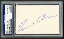 Edward Teller signed autograph 2.5x3.5 cut Father of the Hydrogen Bomb PSA Slab picture