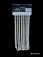 Vintage White Pearl Strands Garland 72ft Lot NOS AMES Christmas Wedding 4 - 18ft picture