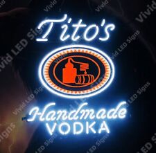 Tito's Handmade Vodka Austin Beer Vivid LED Neon Sign Light Lamp With Dimmer picture