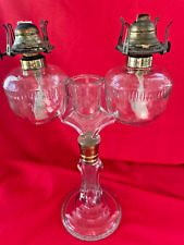 Antique 1870 RARE Signed Ripley Wedding Oil Lamp Kerosene #1 Oil Burners Wicks picture