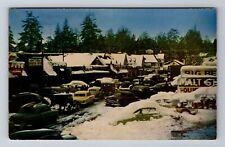Big Bear Lake CA-California, Main Street, Antique Vintage Souvenir Postcard picture