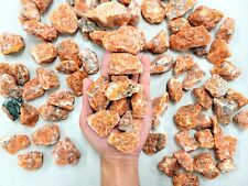 Raw Orange Calcite - Bulk Rough Stones for Tumbling - Raw Crystals Wholesale picture