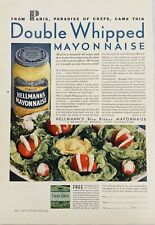 Vintage 1930 Hellmann's Mayonnaise Print Ad From Paris Paradise of Chefs GH0730 picture