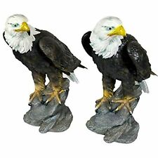 Urbalabs Bald Eagles on Rocks 2 Pack Statue and Sculptures Large 20