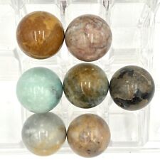 Vintage Stone Marbles 1.25” Lot Of 7 picture