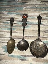 3 Vintage Commemorative Spoons JAL JAPAN AIRLINES Silverplate, Miles ARMY JOHANE picture