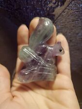 Carved Fluorite Crystal Squirrel Figure picture