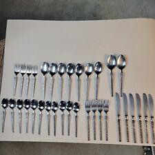 LOT OF 34 SCC TOWLE JAPAN STAINLESS FLATWARE CUTLERY 4 PLACE SETTINGS + EXTRAS picture