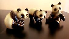 Set of 3 Vintage Goebel Germany Panda Bears Figurines Collectable picture