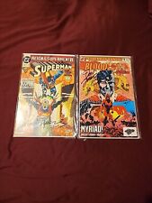DC Comics Lot Of 2 Books And DC Bloodlines Signed Dan Jurgens  picture