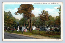 1930'S. SHAWANO, WIS. COUNTY PARK ON SHAWANO LAKE. POSTCARD MM28 picture