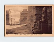 Postcard Thebes Medinet Habu Statue of the Goddess Sechet Egypt Middle East picture