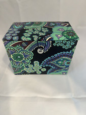Vera Bradley Blue Rhapsody Recipe box and Matching Apron ; Retired print picture