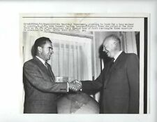 ORIGINAL PRESIDENTS DWIGHT EISENHOWER & RICHARD NIXON PRESS PHOTO 1958 picture