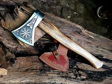 MDM HAND FORGED BUSHCRAFT AXE VIKING TOMAHAWK HATCHET OUTDOOR VIKING AXE SALE picture