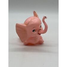 Vintage Pink Elephant Toy Cake Topper Moving Head Trunk Up Good Luck picture