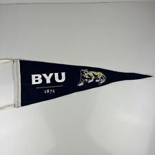 Vintage Brigham Young Cougars Utah University Pennant 8.5x24 BYU 1875 picture