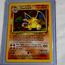 1999 Pokemon Base #4 Charizard - Holo Graphic Original Owner Never Removed picture