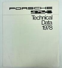 Vintage 1978 Porsche 924 Coupe Technical Data Showroom Sales Folder, Brochure  picture