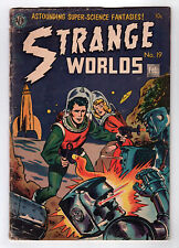 Avon 1955 STRANGE WORLDS No. 19 VG 4.0 RARE DOUBLE COVER Robotmen of Lost Planet picture